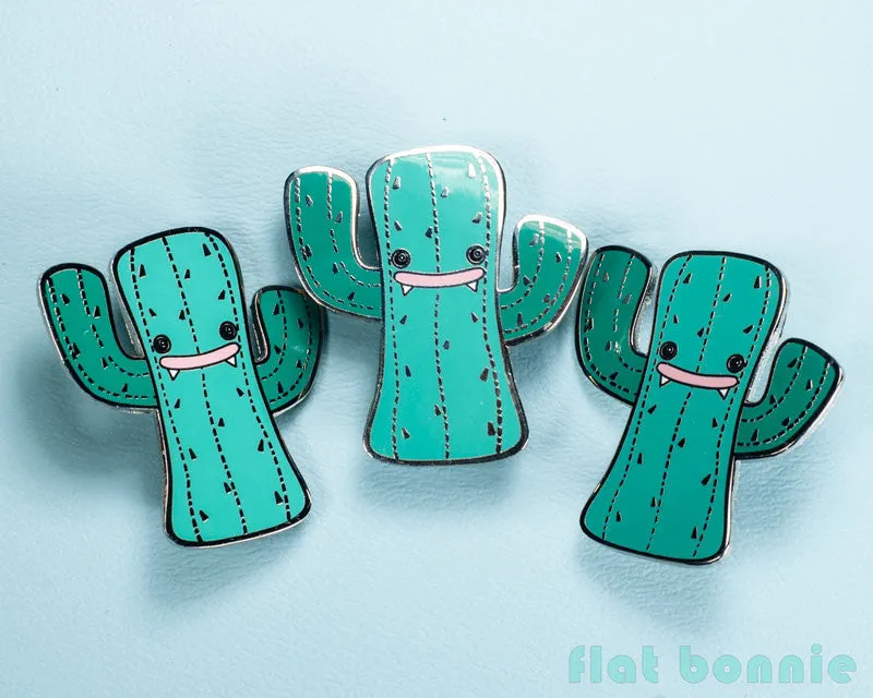 Kawaii Cactus enamel pin - Cute hard enamel pin - Cloisonné lapel pin
