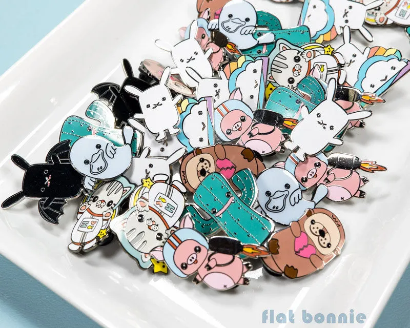 Kawaii enamel pins - Cute animal hard enamel pin - Cloisonne lapel pin