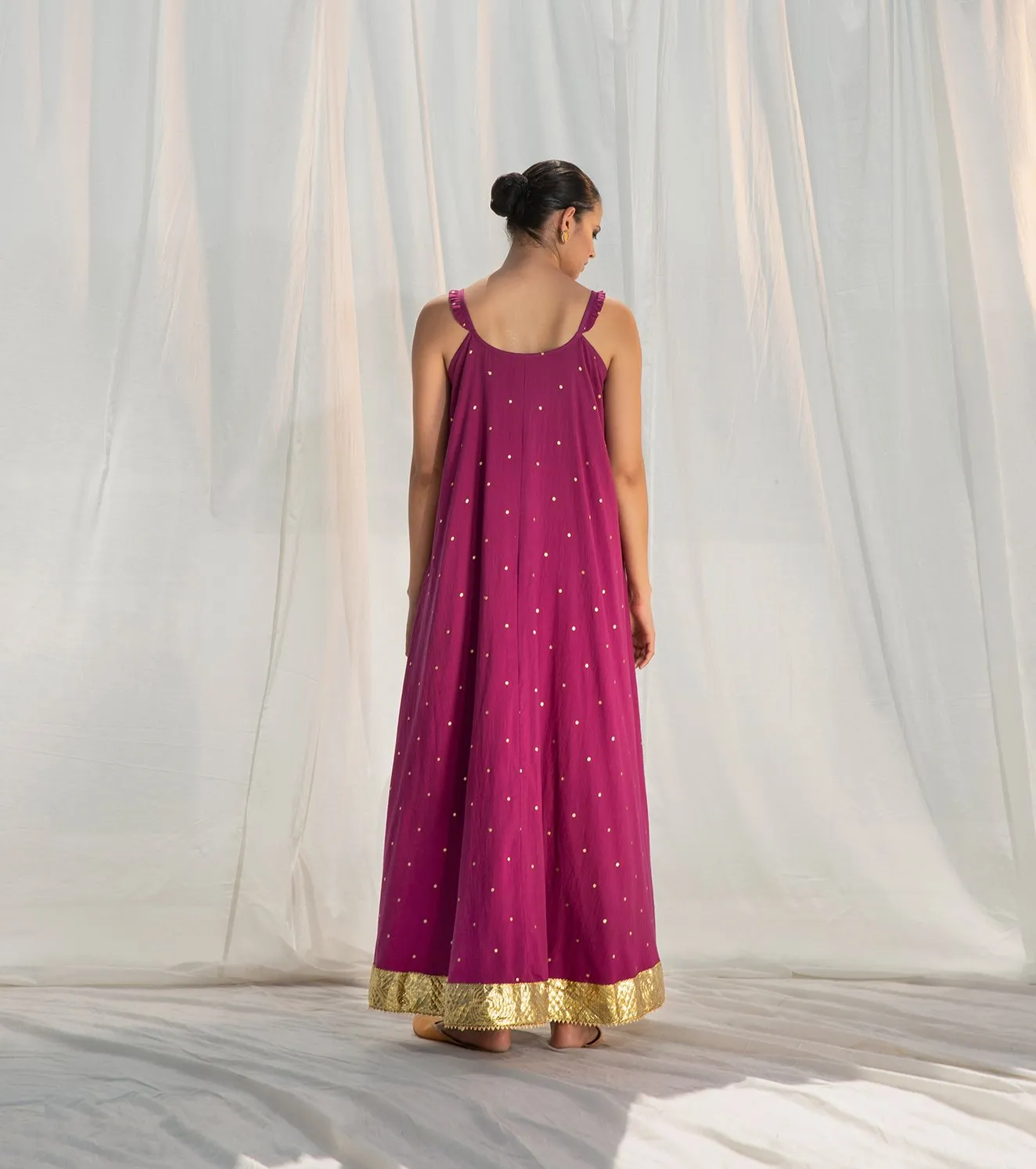 Khara Kapas   I   Jamun Flared Maxi