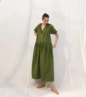 Khara Kapas   I   Meadow Dress     Sienna Collection Fern Green KK-PF21-17