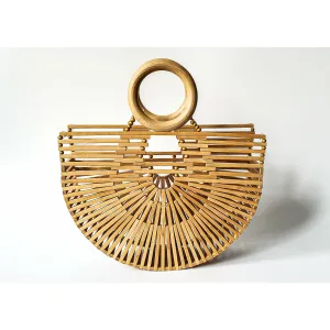 Kiara Handle Moon Bamboo Tote Bag