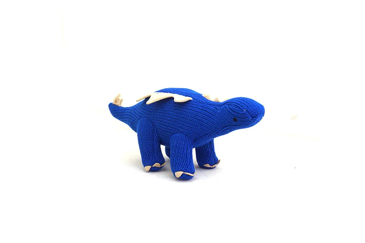 Knitted Blue Fair Trade Stegosaurus