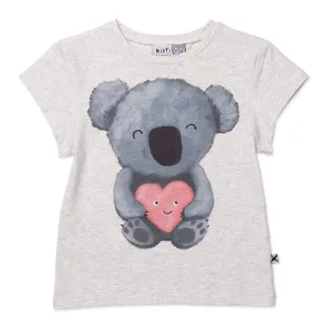 Koala Love Tee- White Marle