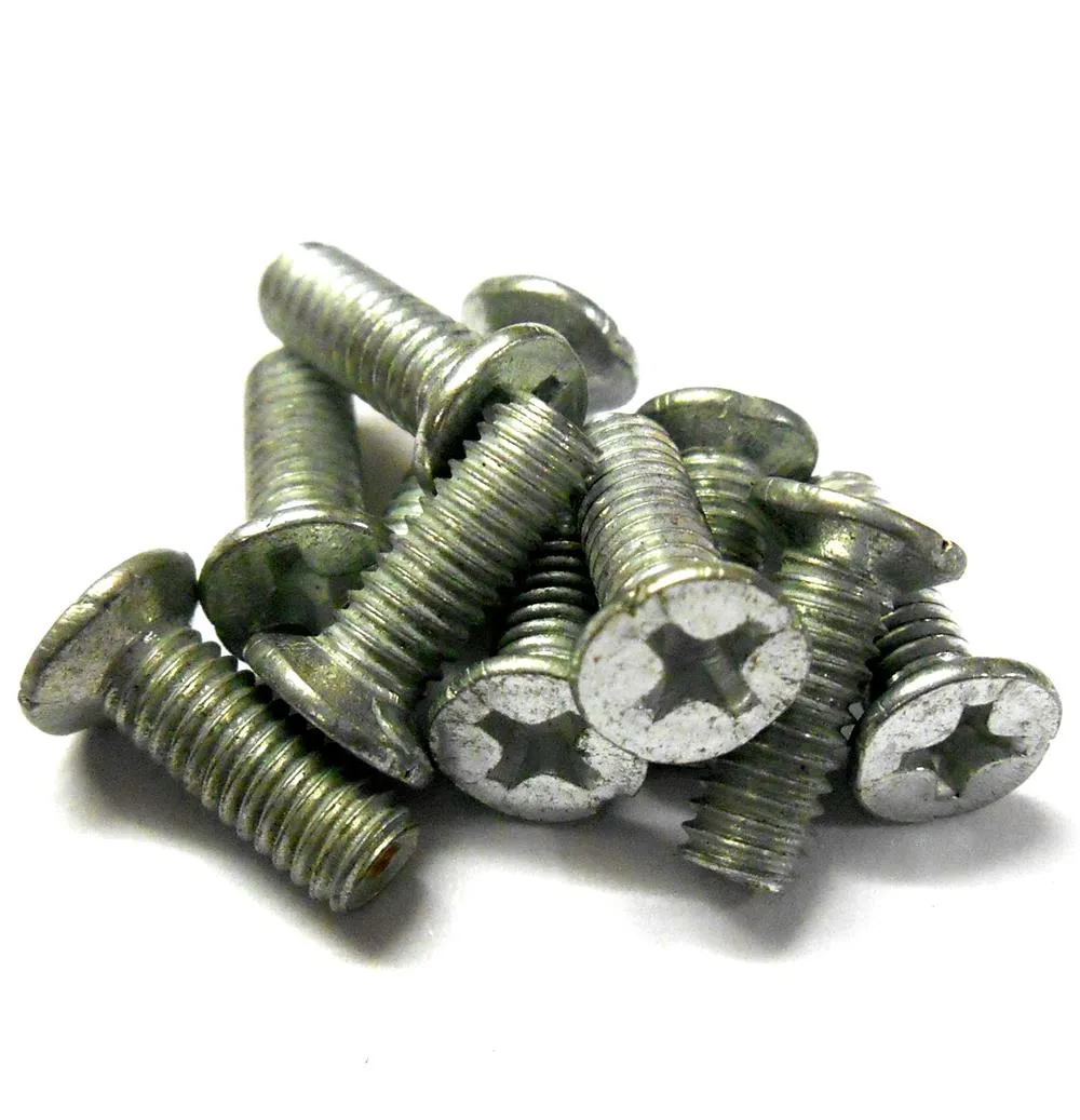 L11342 M4 4mm x 10mm Long Flat Countersunk Screw Metric Silver Steel x 10