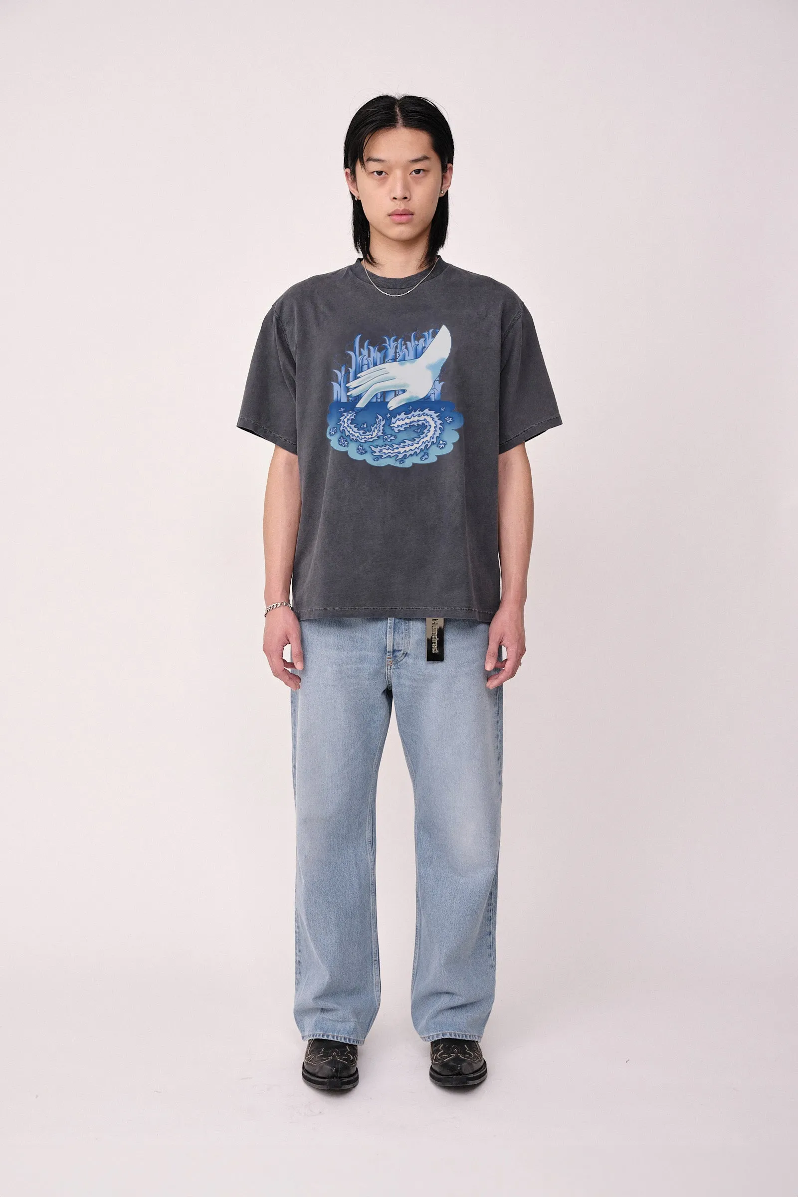 LA Print Hand - Washed Black