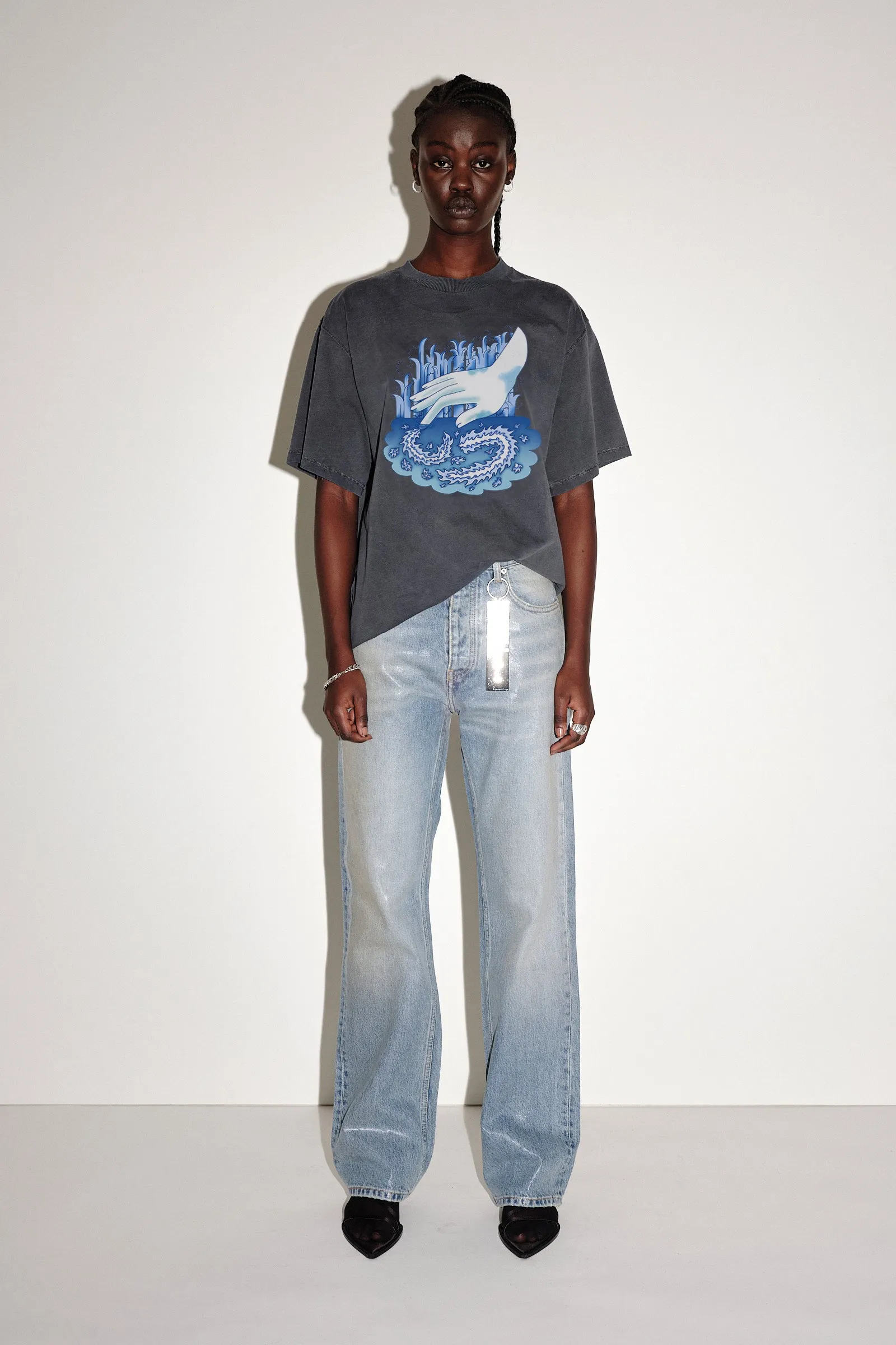 LA Print Hand - Washed Black