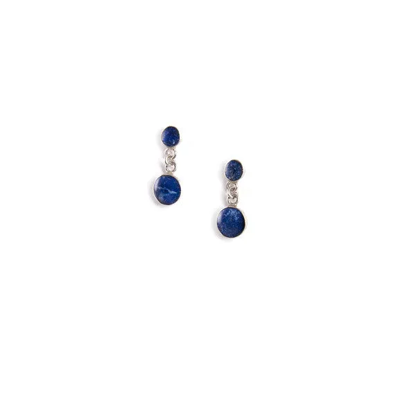Lapis Lazuli Earrings Urma | Artisan Design | Crafted in Santiago