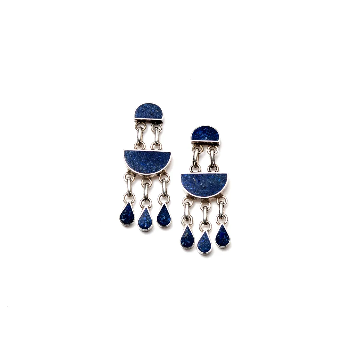Lapis Lazuli Lomasi Earrings | Artisan Design | Crafted in Chile