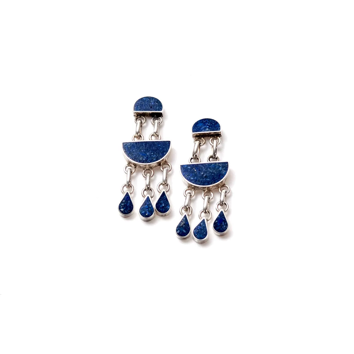 Lapis Lazuli Lomasi Earrings | Artisan Design | Crafted in Chile