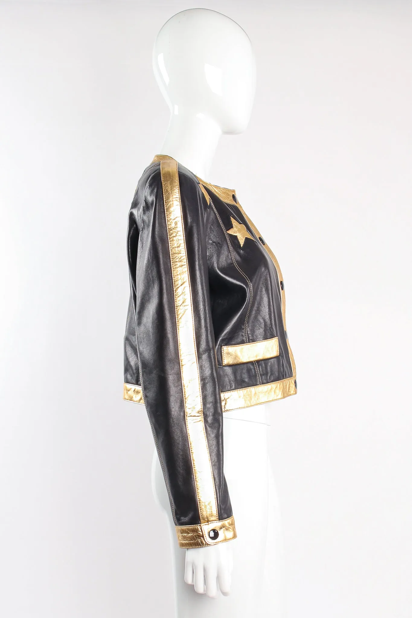 Leather Star Boxy Jacket