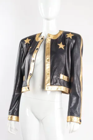 Leather Star Boxy Jacket
