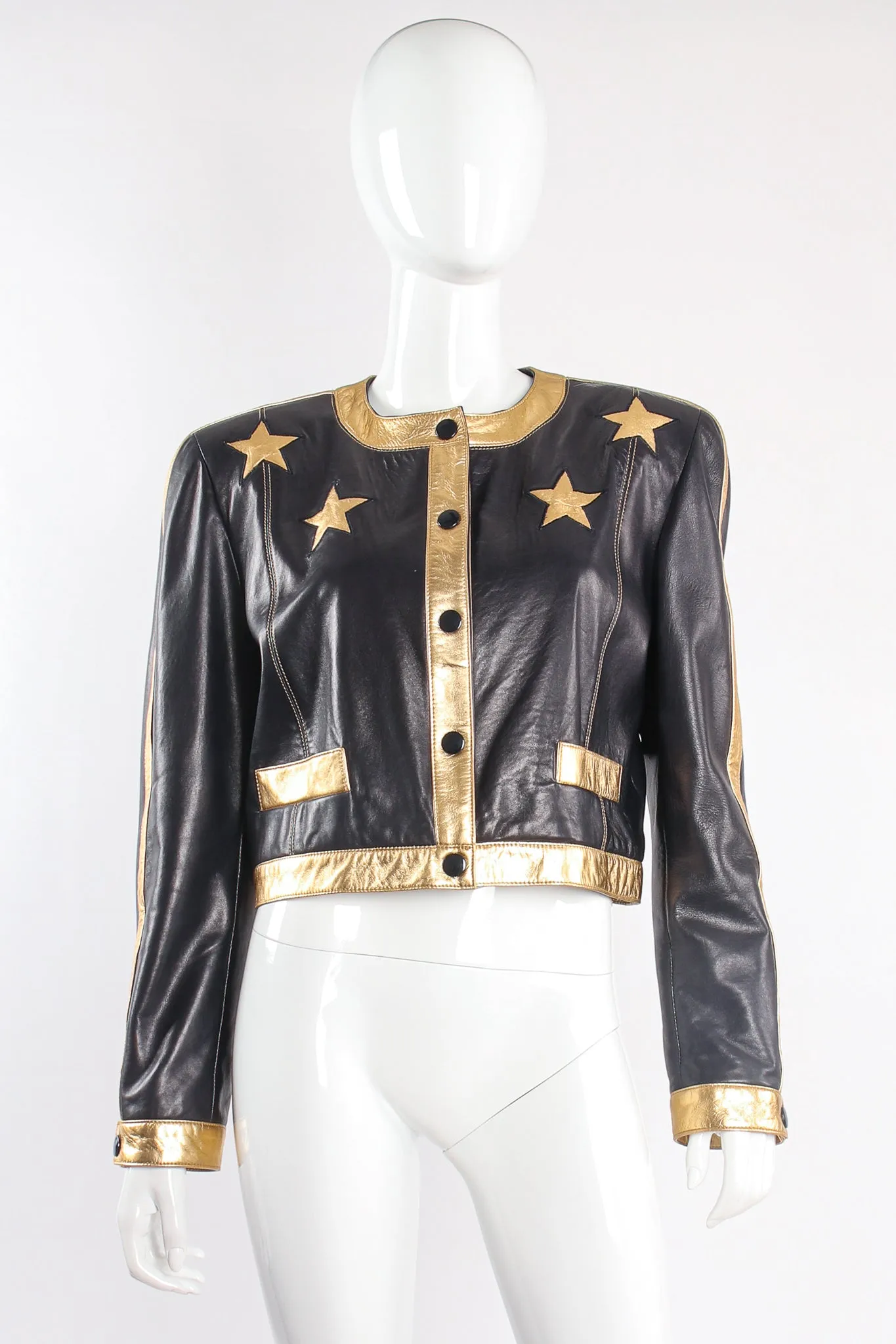 Leather Star Boxy Jacket