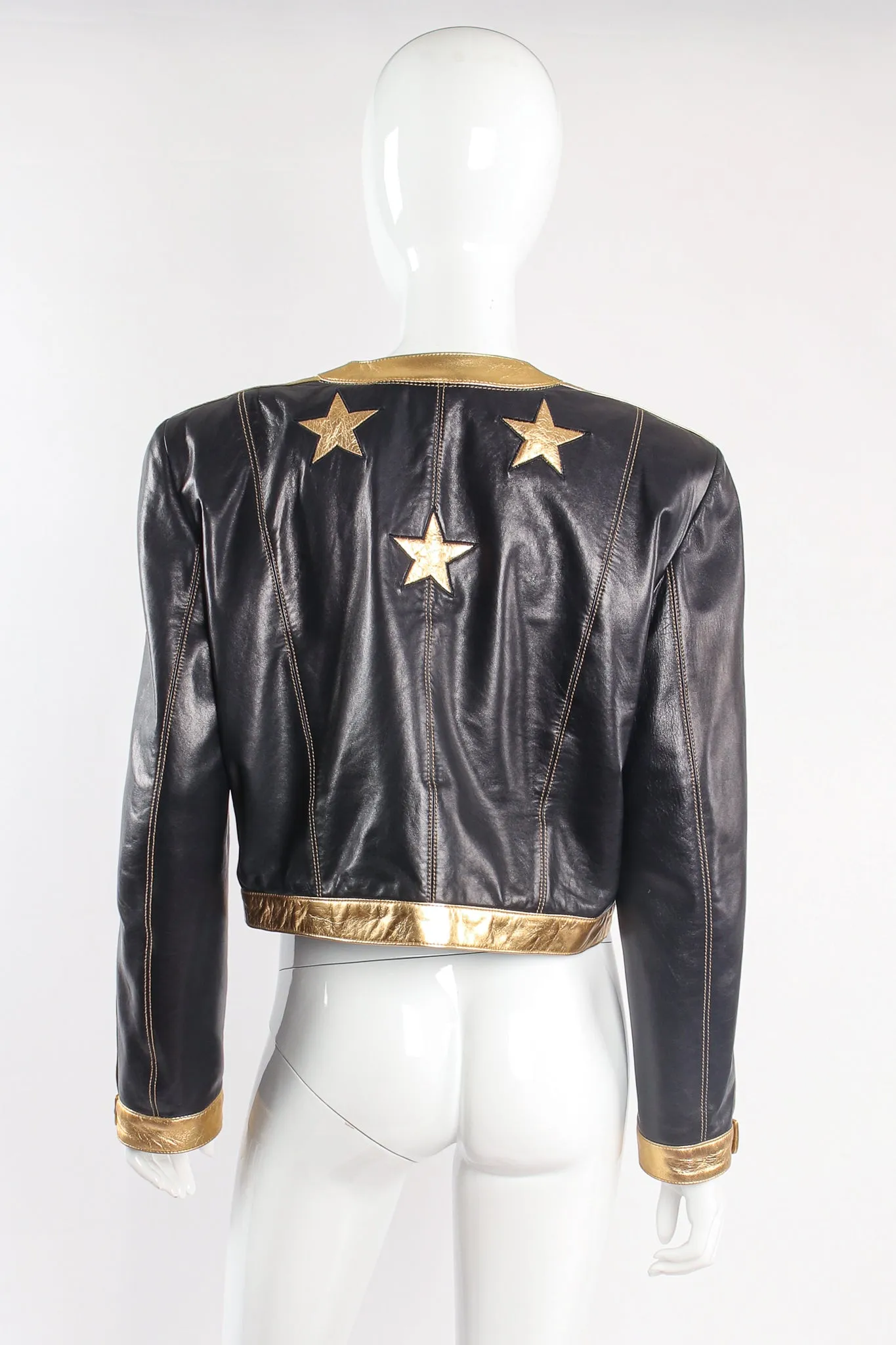 Leather Star Boxy Jacket