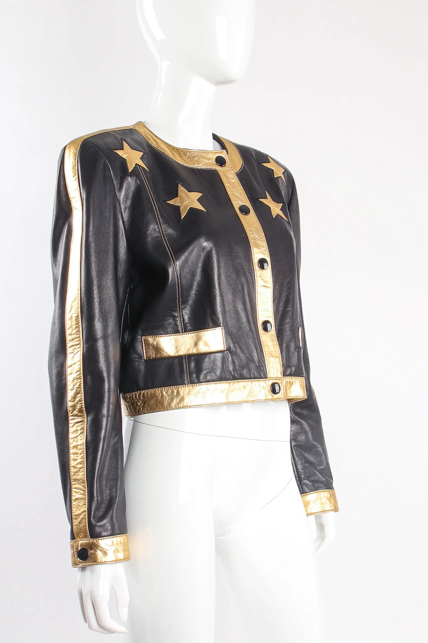 Leather Star Boxy Jacket
