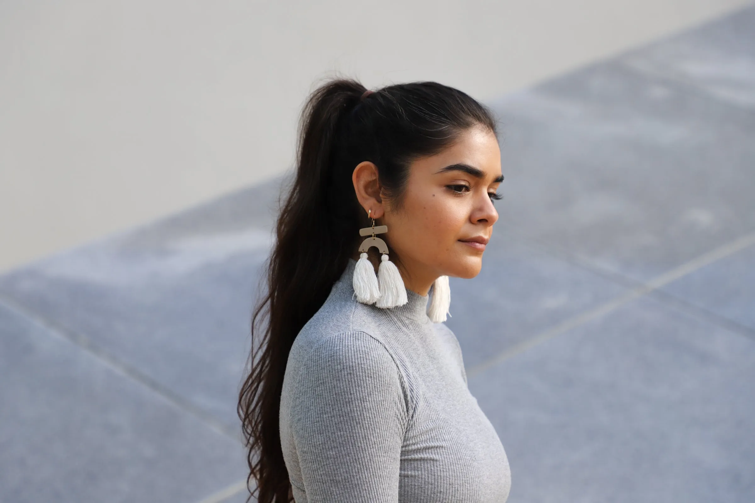 Libra Natural Earring