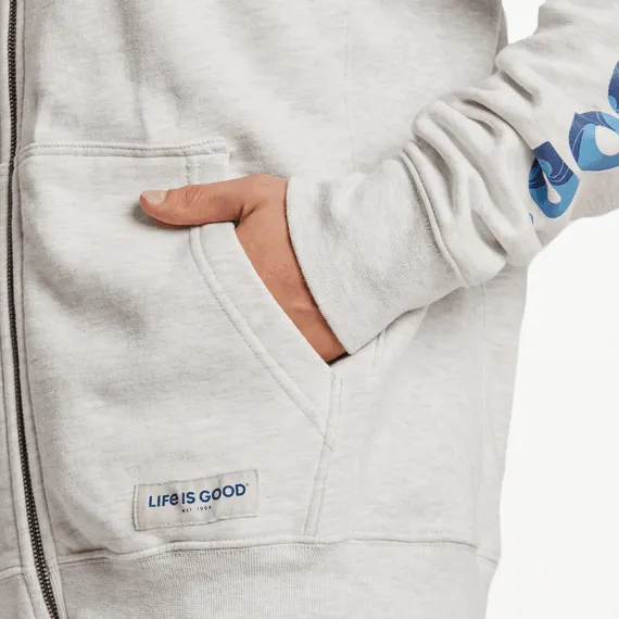 Life is Good Men's The Earth has Music Guitar Simply True Fleece Zip Hoodie
