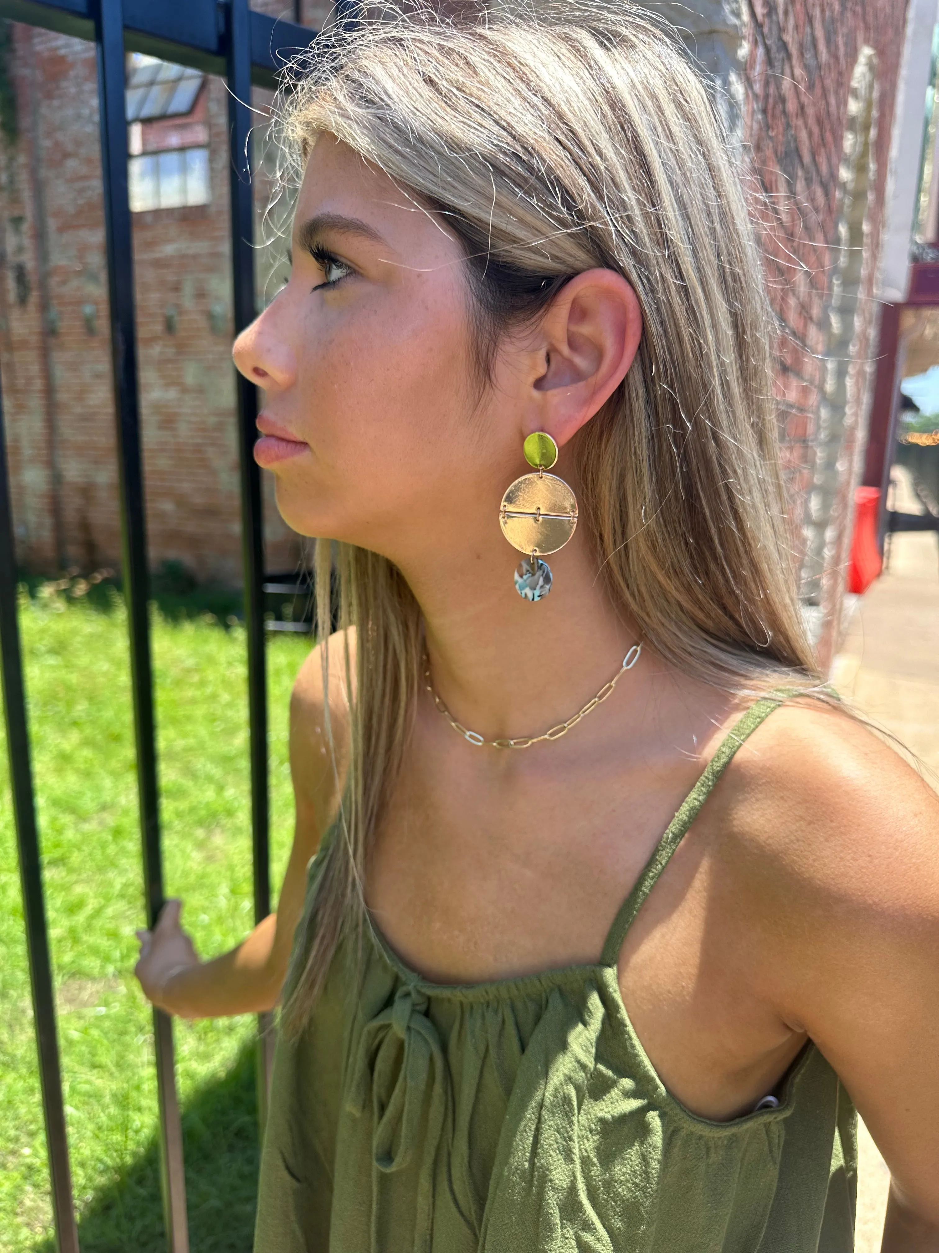 Live Bold Earrings: Gold