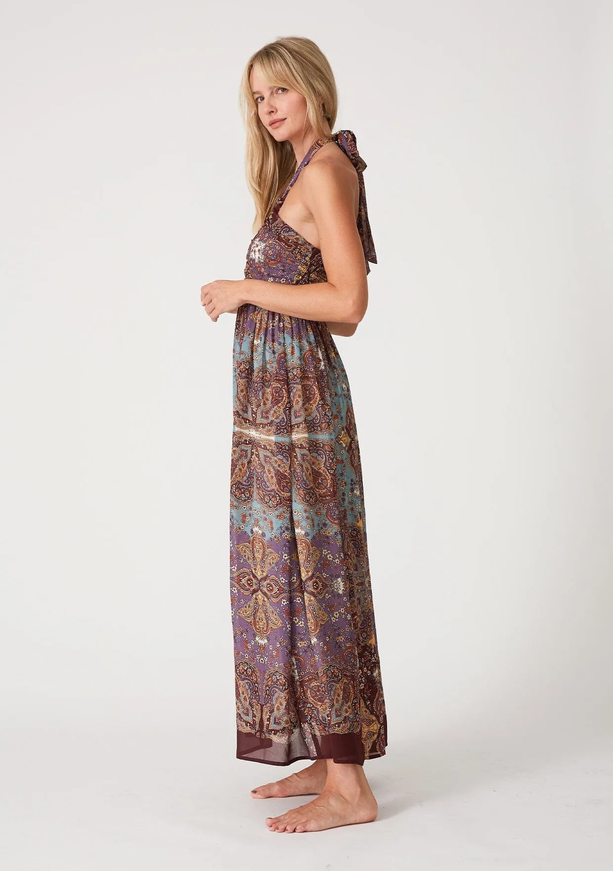 Livna Halter Maxi Dress