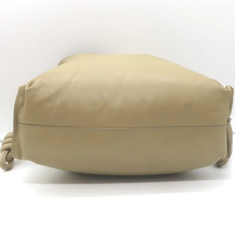 Loewe Flamenco Puffer Clutch Shoulder Bag Clay Leather NEW