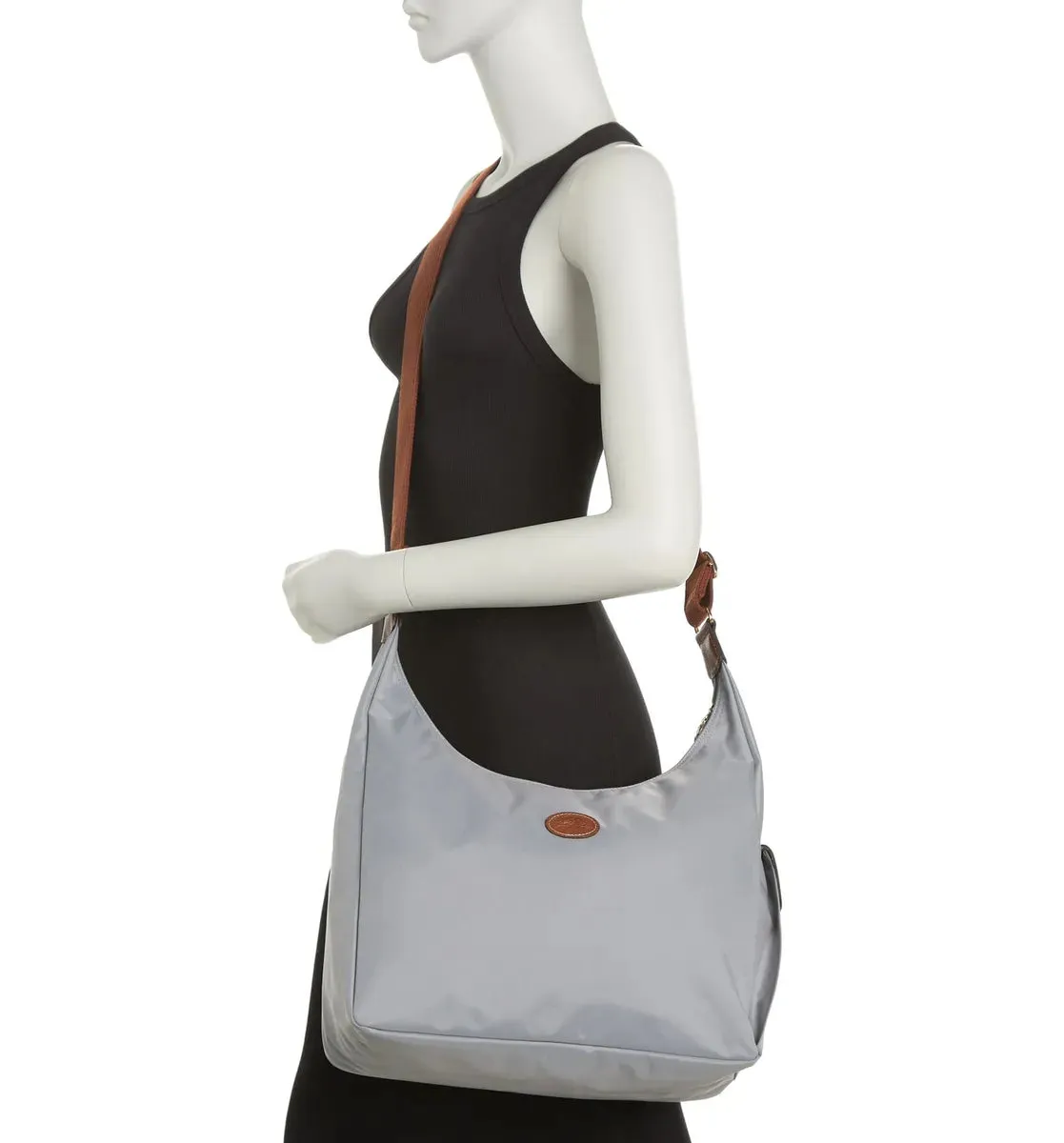 Long Champ LE Pilage Hobo Bag Grey
