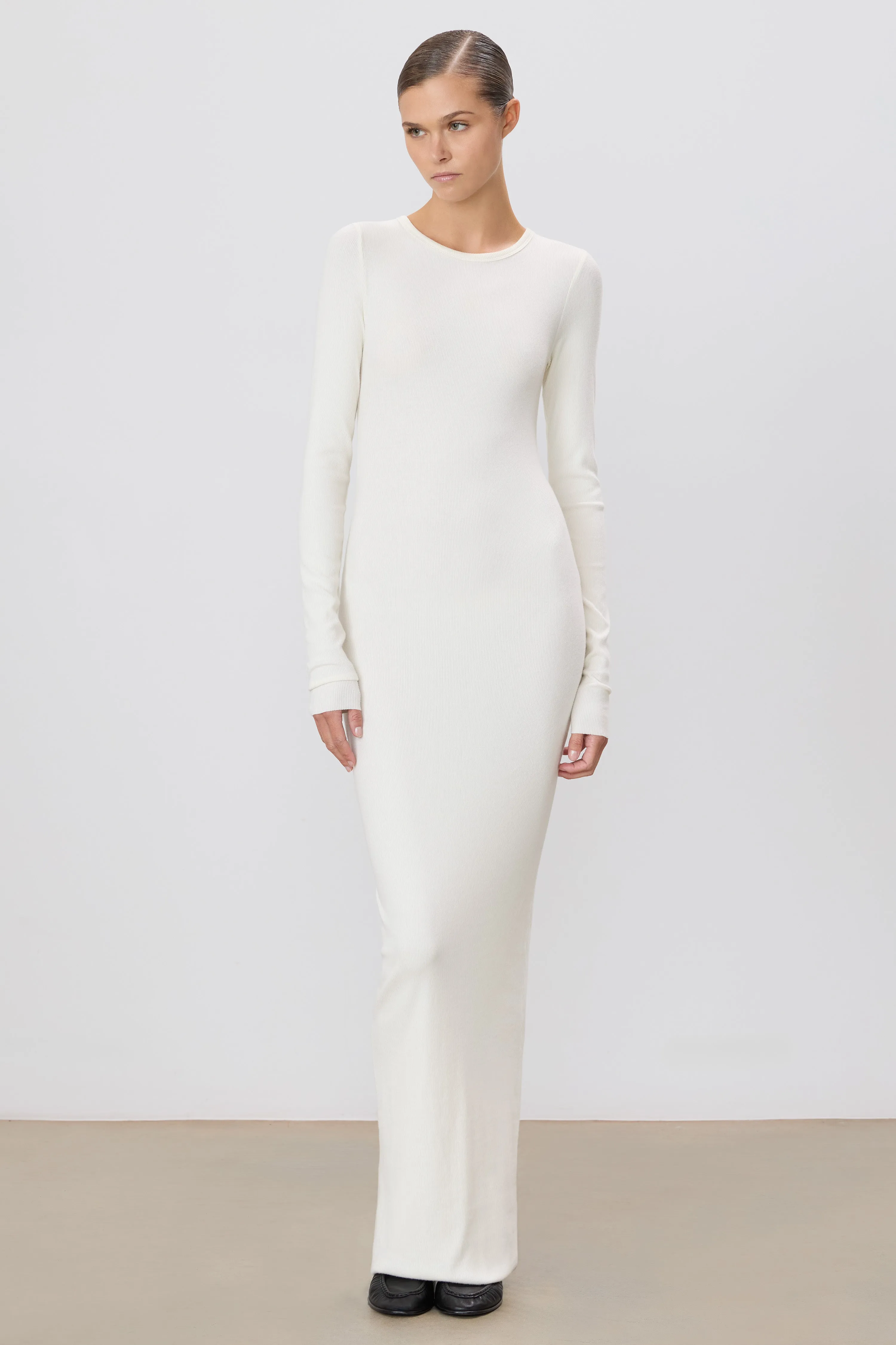 Long Sleeve Crewneck Maxi Dress