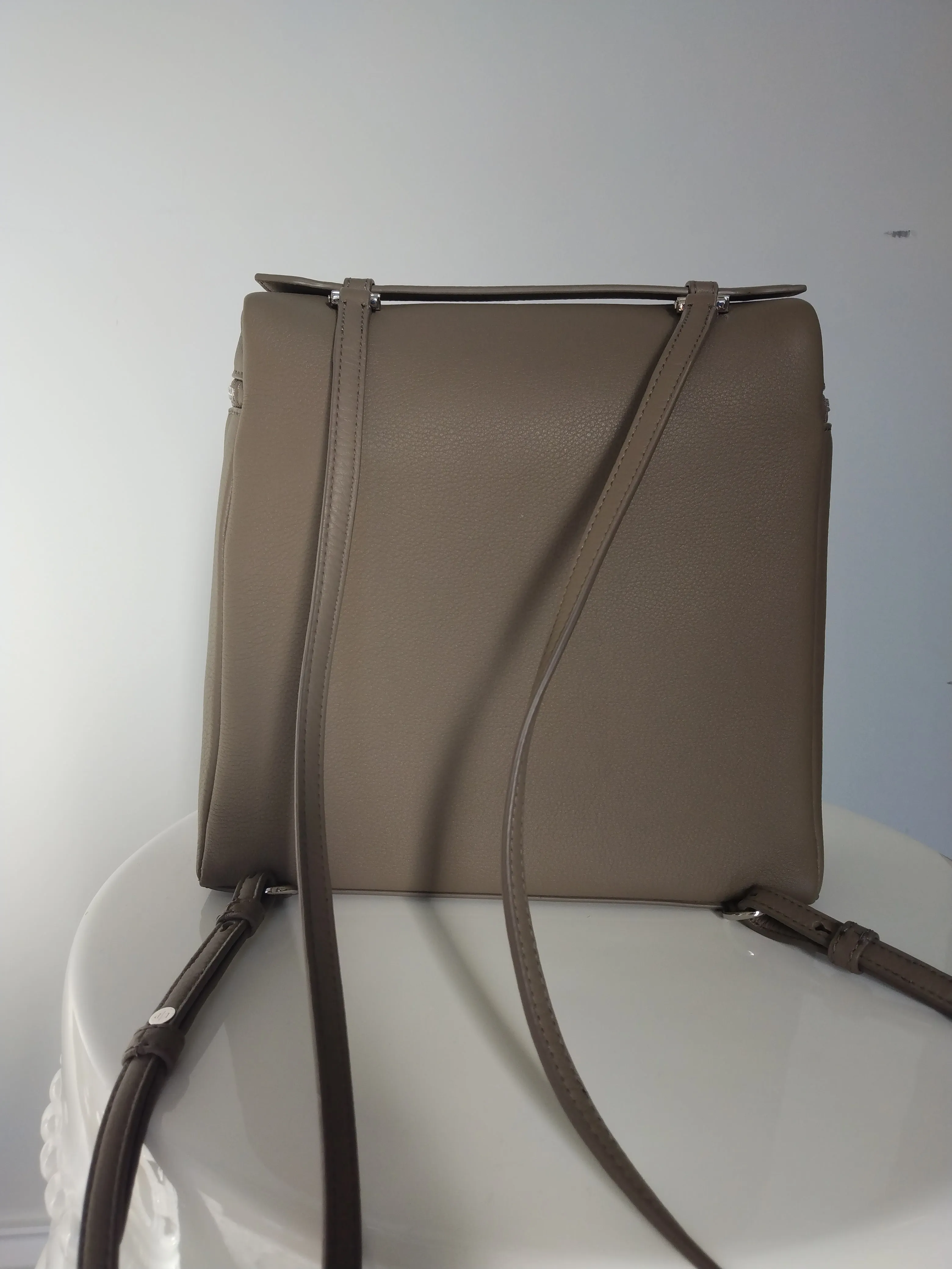 Loro Piana Taupe Extra Pocket Backpack L23.5