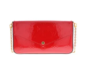 Louis Vuitton 2018 Vernis Felicie Pochette Red