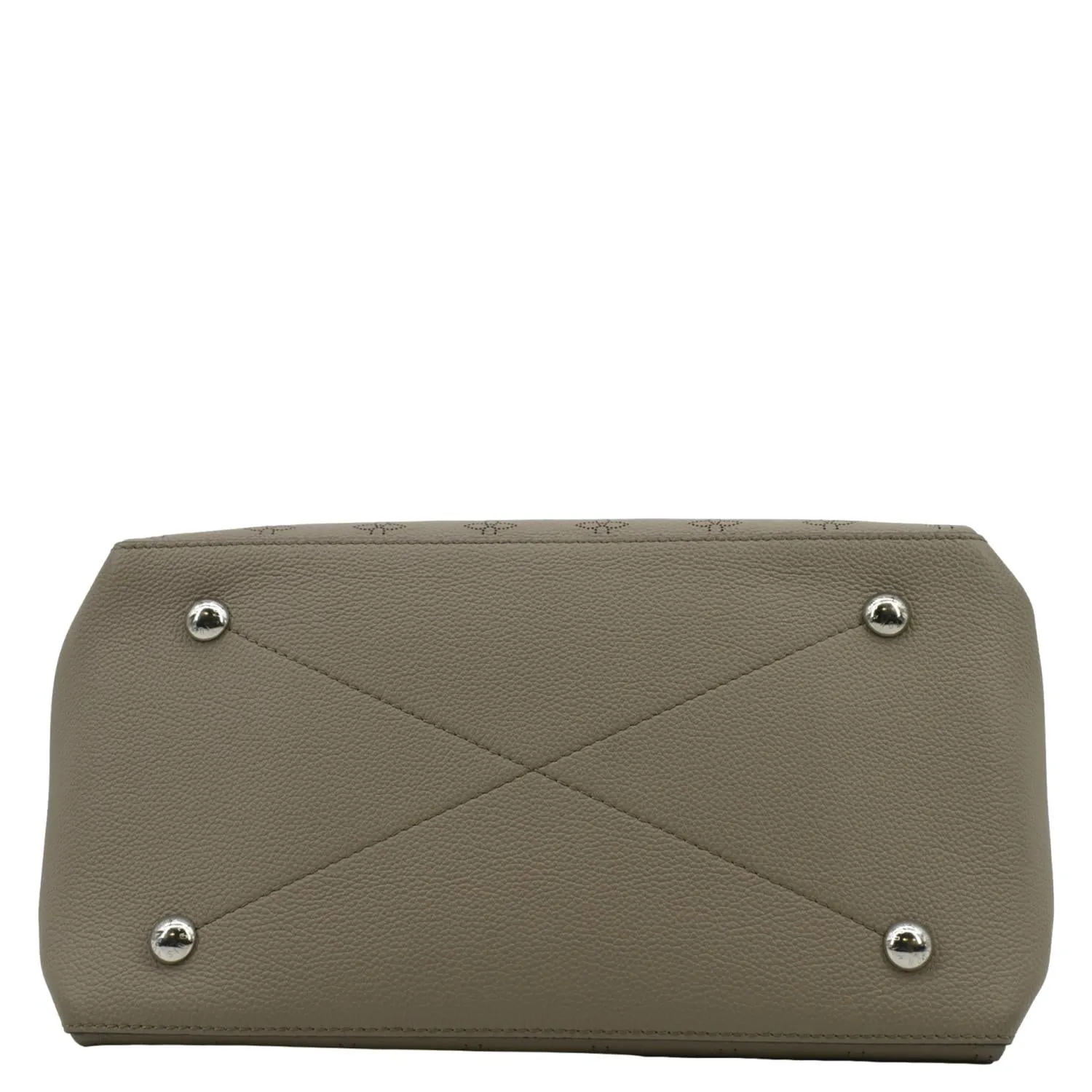 LOUIS VUITTON Beaubourg Mahina MM Leather Hobo Shoulder Bag Galet