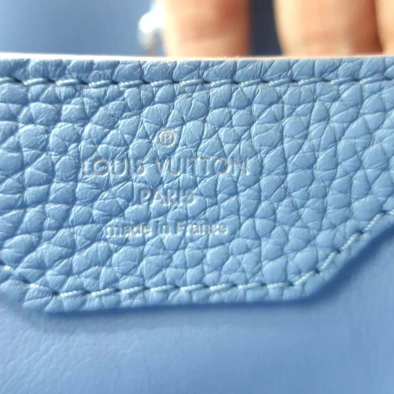 Louis Vuitton Capucines PM Bag Light Blue Taurillon Leather NEW