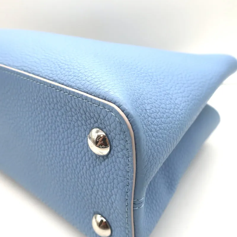 Louis Vuitton Capucines PM Bag Light Blue Taurillon Leather NEW