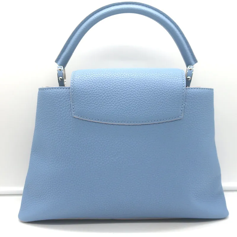 Louis Vuitton Capucines PM Bag Light Blue Taurillon Leather NEW