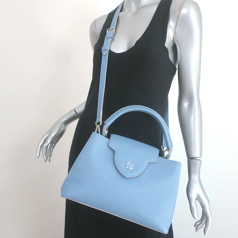 Louis Vuitton Capucines PM Bag Light Blue Taurillon Leather NEW
