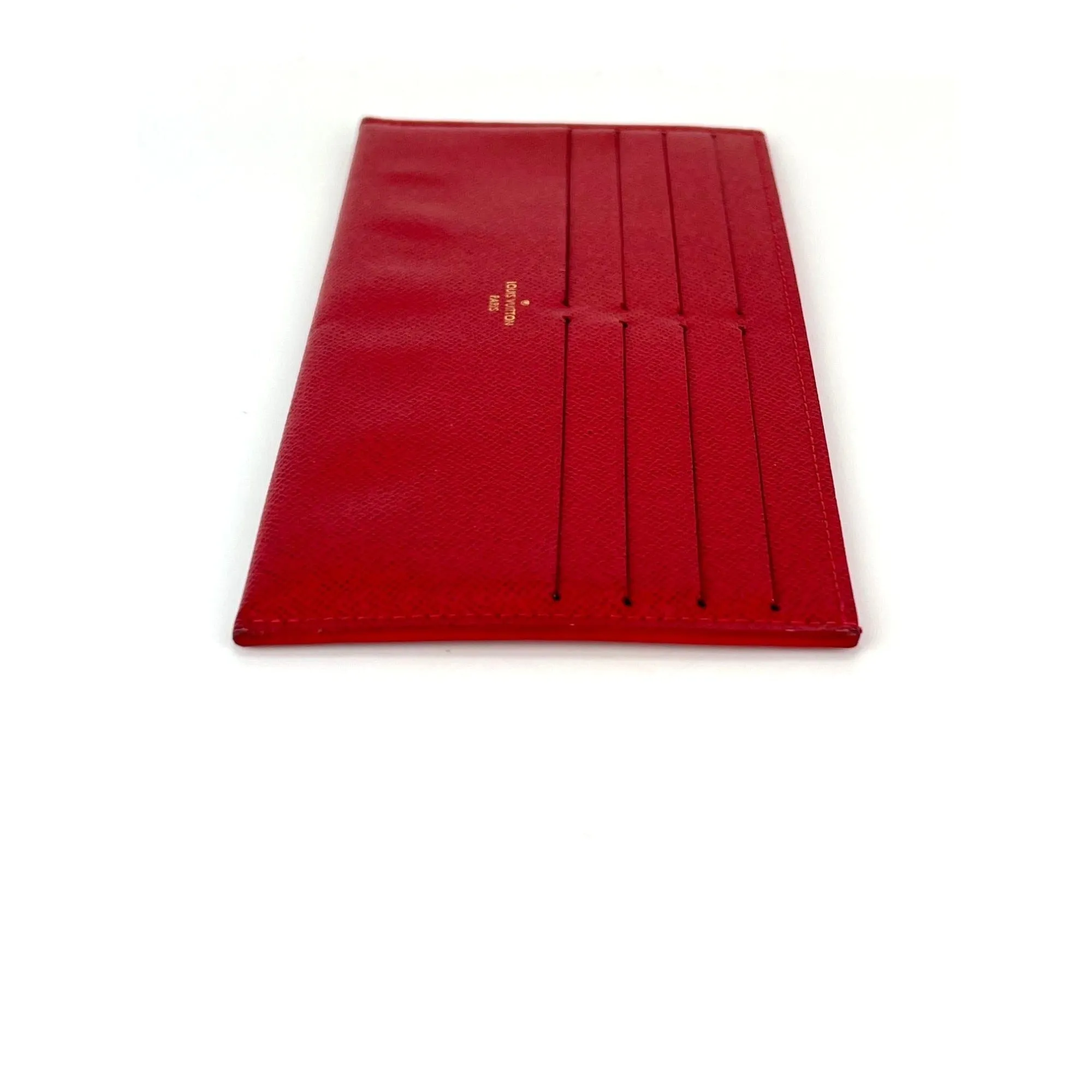 Louis Vuitton Credit Card Red Insert from Felicie Pochette Wallet