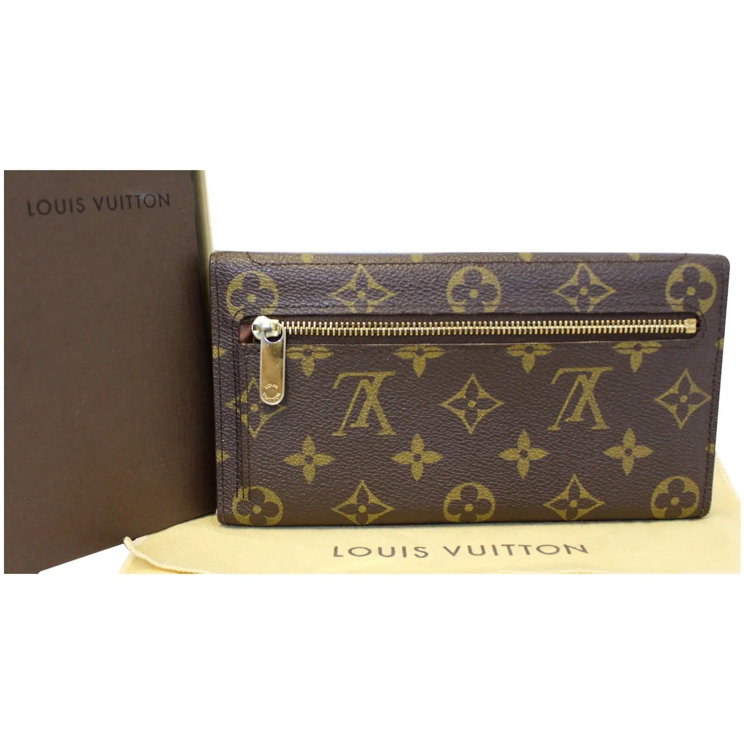 LOUIS VUITTON Eugenie Monogram Canvas Wallet Brown