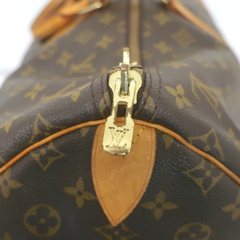 Louis Vuitton Keepall 55 Monogram Canvas Duffle Bag Brown W/ Tag, Lock, Key