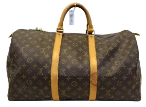 LOUIS VUITTON Monogram Canvas Keepall 50 Travel Bag