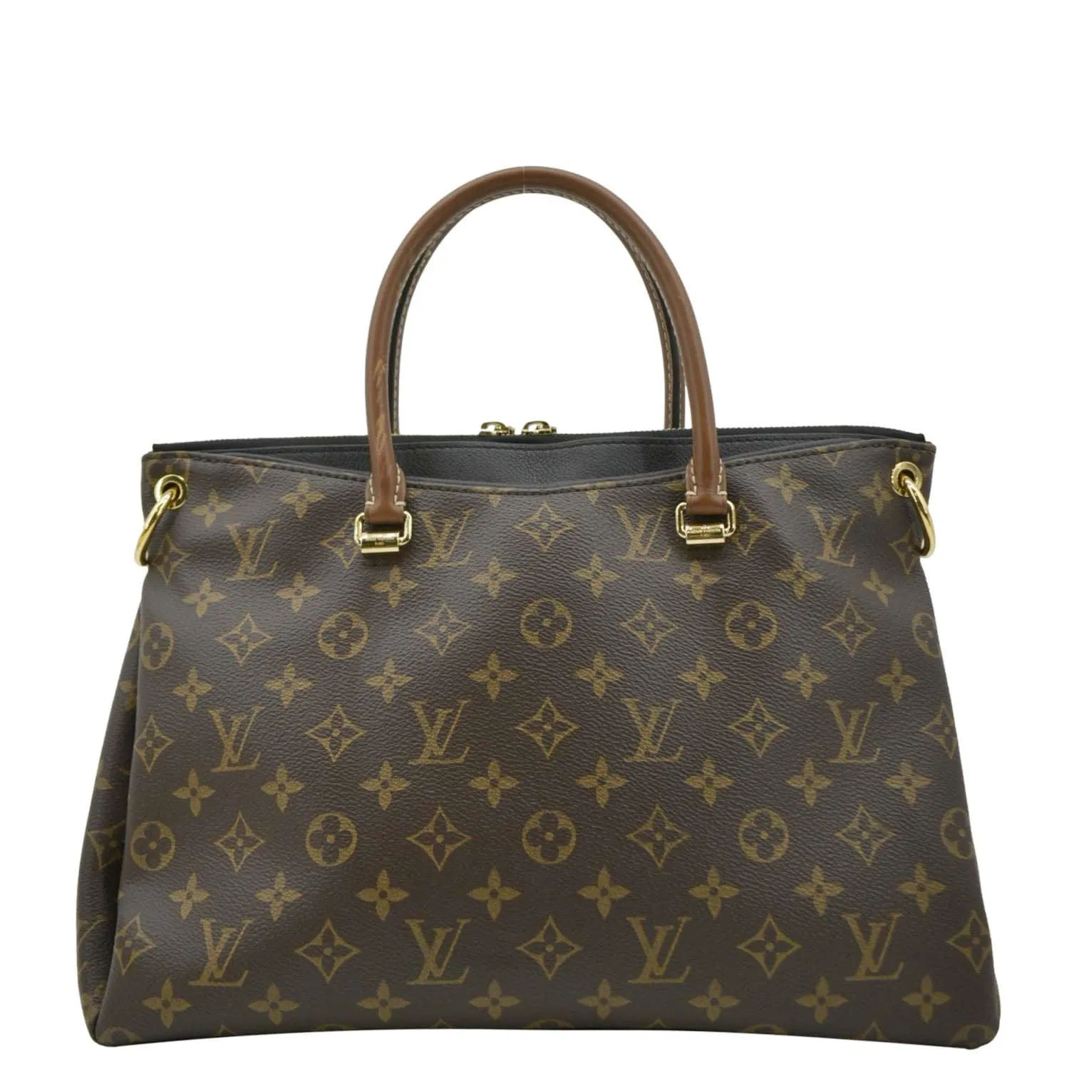 LOUIS VUITTON Pallas MM Monogram Canvas Shoulder Bag Brown