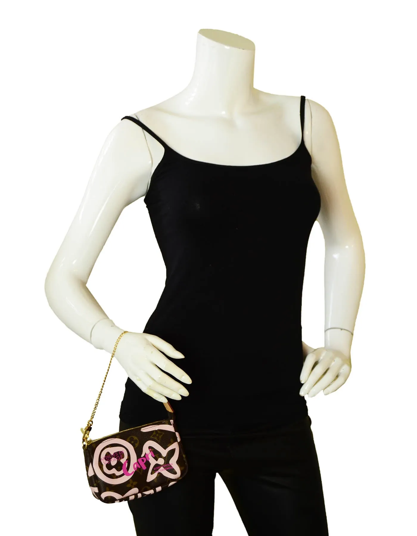 Louis Vuitton Rose Ballerine Tahitienne Cities Capri Mini Pochette Bag
