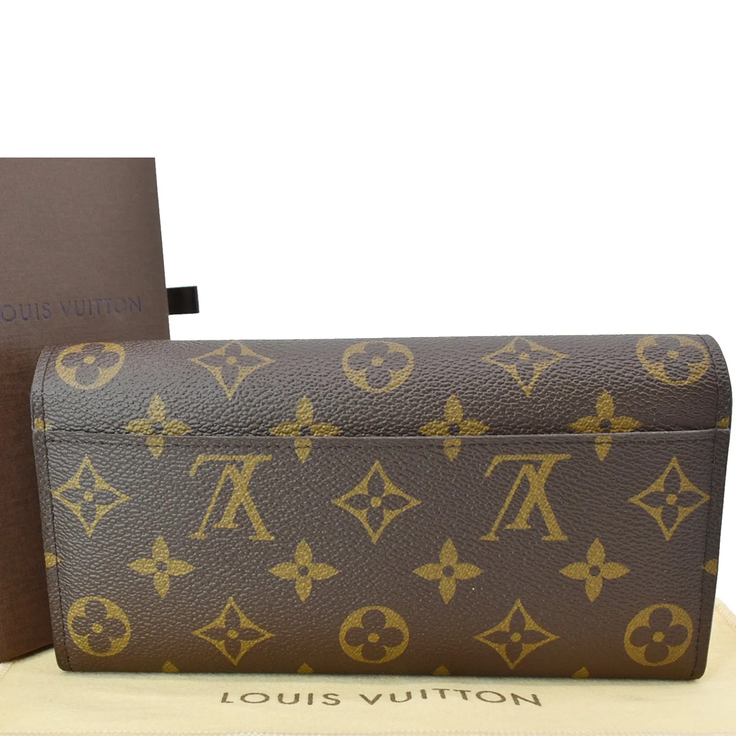 LOUIS VUITTON Sarah Monogram Canvas Wallet Brown