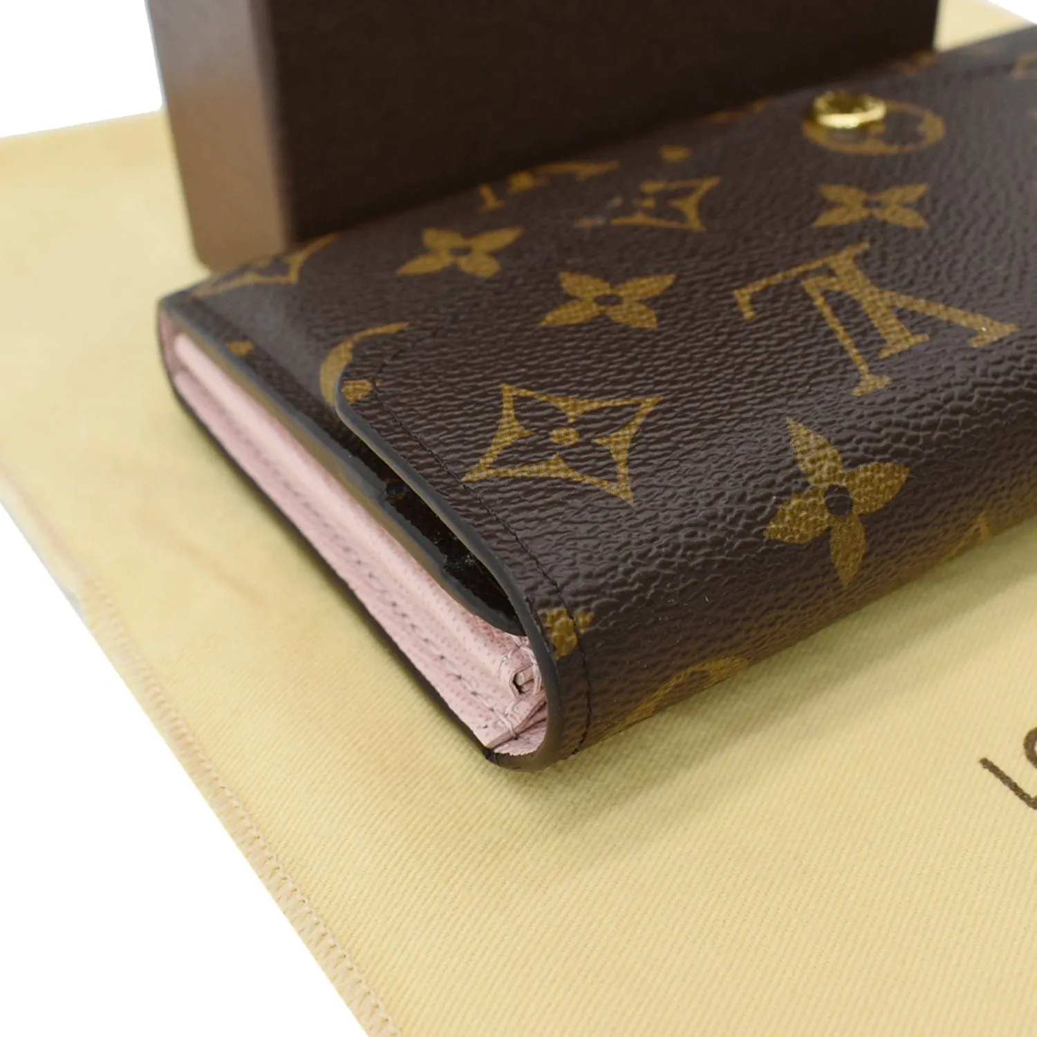 LOUIS VUITTON Sarah Monogram Canvas Wallet Brown