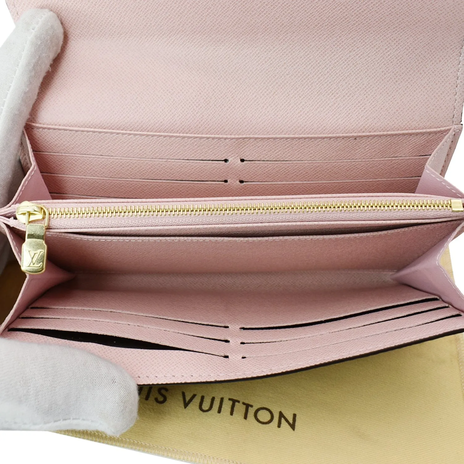 LOUIS VUITTON Sarah Monogram Canvas Wallet Brown