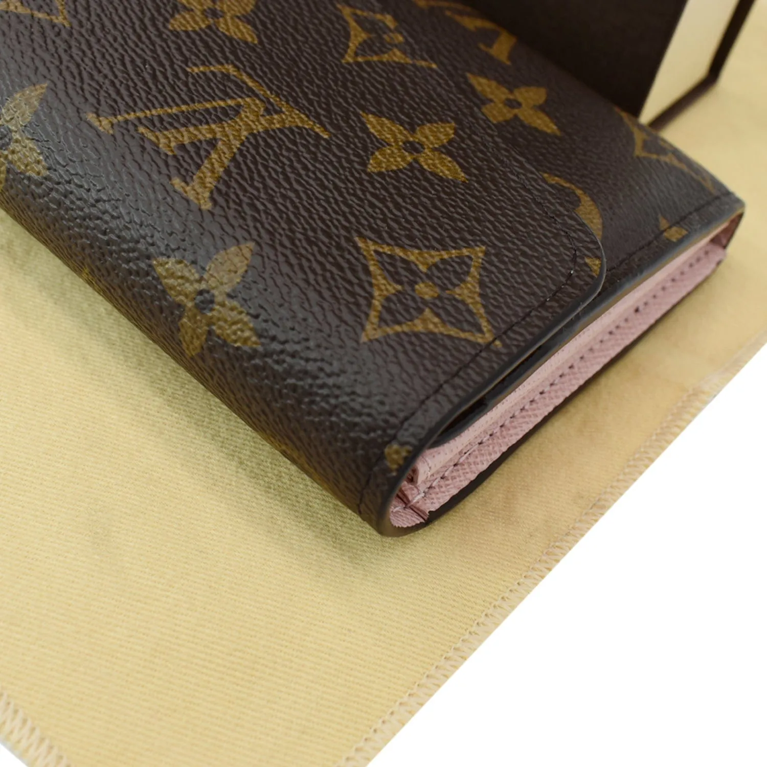 LOUIS VUITTON Sarah Monogram Canvas Wallet Brown