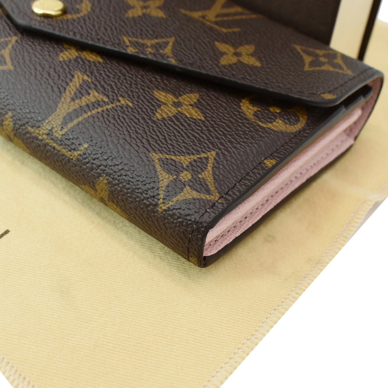 LOUIS VUITTON Sarah Monogram Canvas Wallet Brown