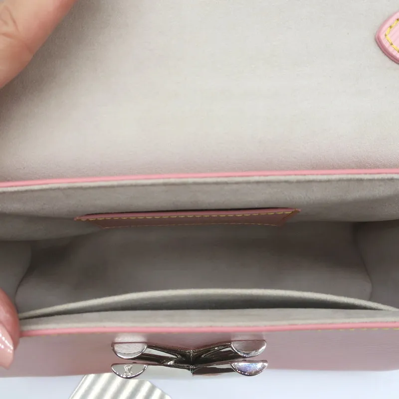 Louis Vuitton Twist MM Shoulder Bag Rose Ballerine Epi Leather Crossbody