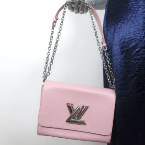 Louis Vuitton Twist MM Shoulder Bag Rose Ballerine Epi Leather Crossbody