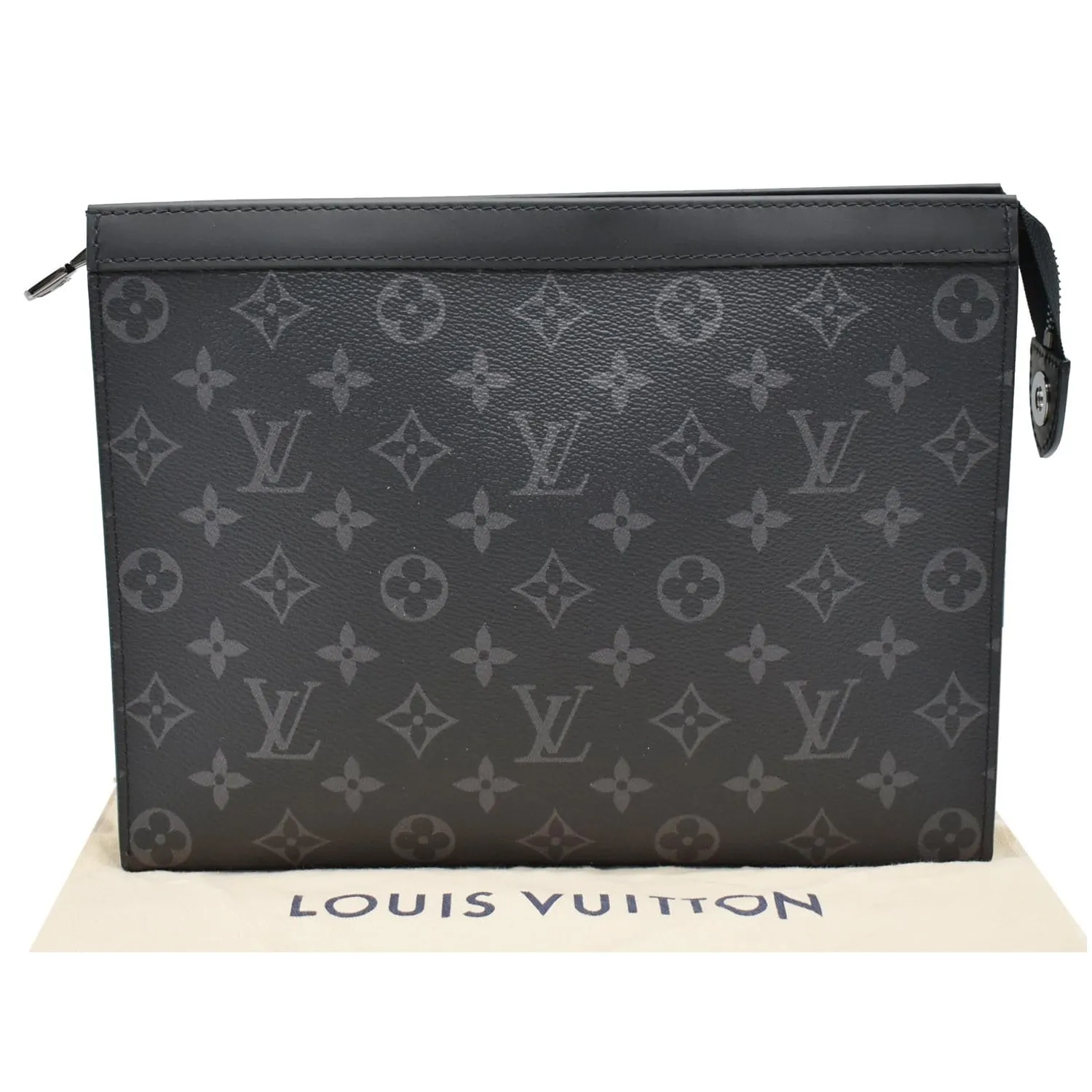LOUIS VUITTON Voyage MM Monogram Eclipse Pochette Bag Black - 10% OFF