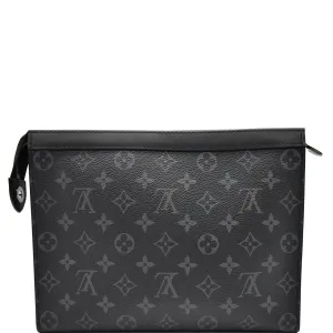 LOUIS VUITTON Voyage MM Monogram Eclipse Pochette Bag Black - 10% OFF