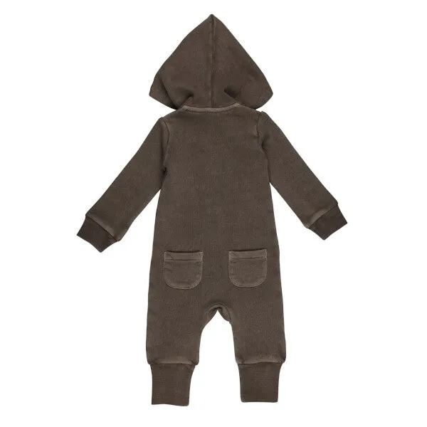 Lovedbaby - 2-Way Zipper Romper - Bark