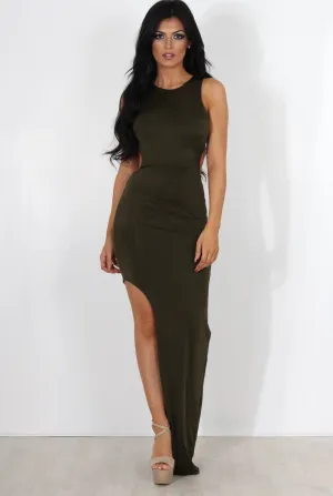 Luana Khaki Maxi Dress