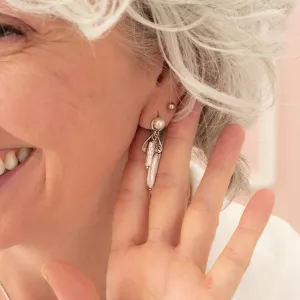 LUSTER DROP PEARL EARRINGS